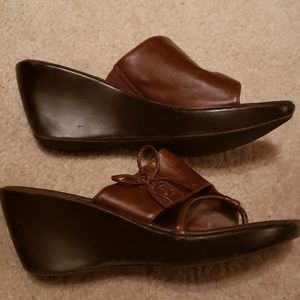 Brown Heeled Sandals